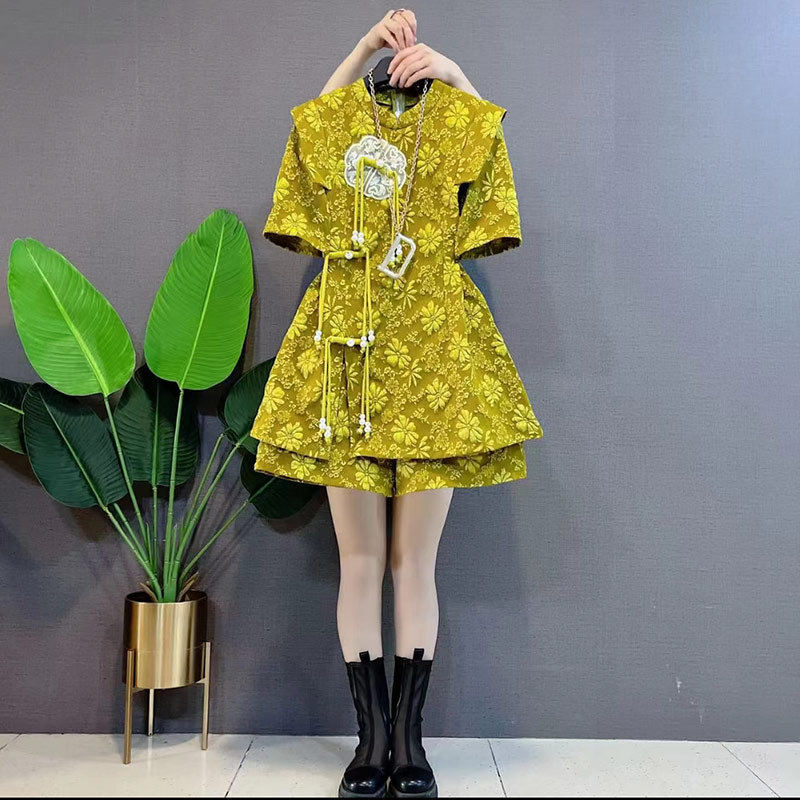 加大码流苏盘扣暗花国风法式减龄洋气两件套,女装/女士精品,大码套装,淘宝优惠券,粉丝福利购,淘宝优惠卷