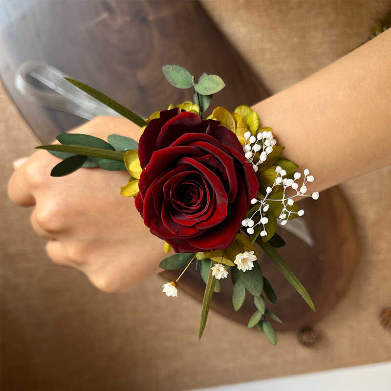 森系户外婚礼新娘伴娘手腕花 新郎伴郎胸花襟花 商务胸花嘉宾襟花