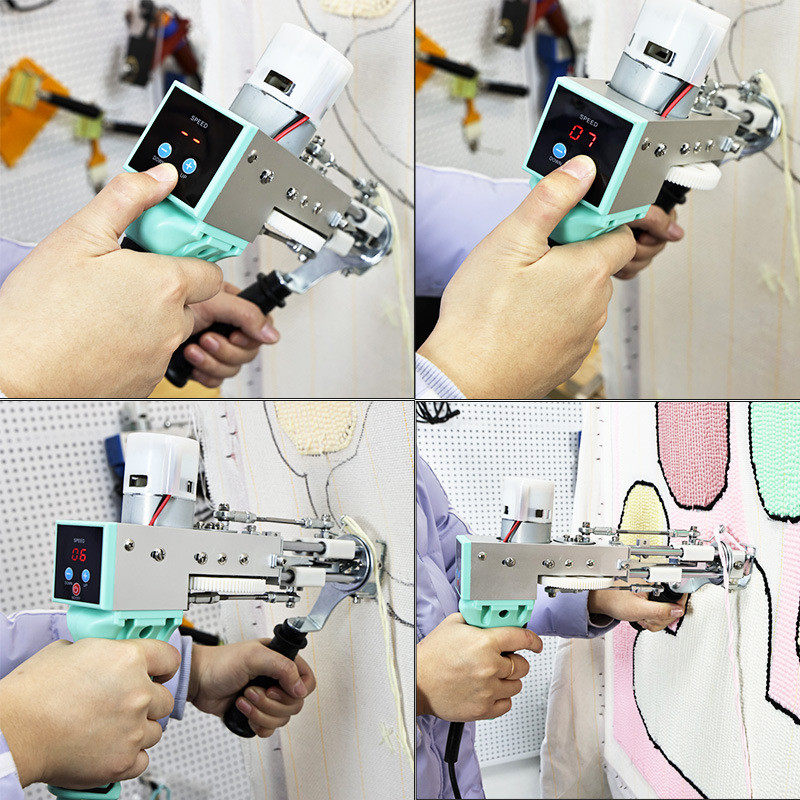 热销新款2合1tuftinggun簇绒枪手工地毯织布机地毯电针织枪现货