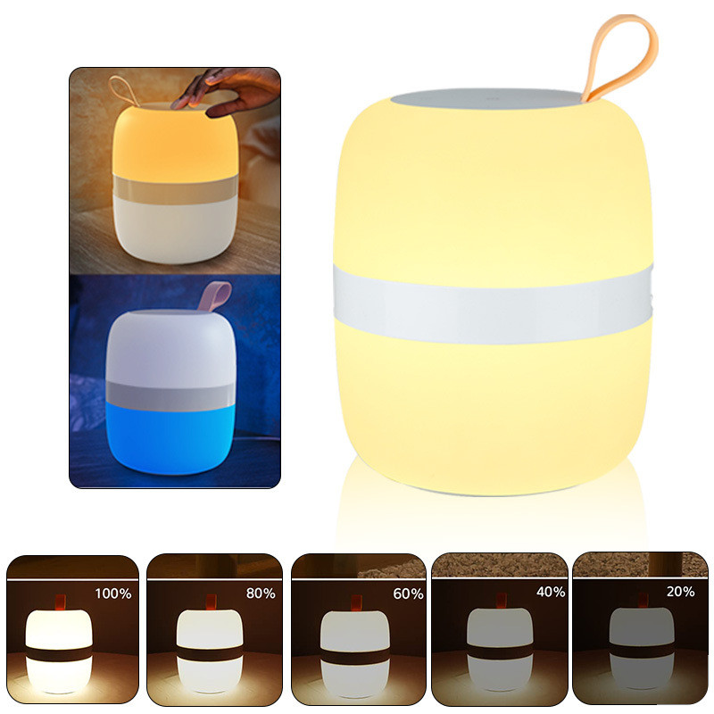充电触摸小夜灯睡眠灯暖光氛围灯起夜伴睡护眼柔光led卧室