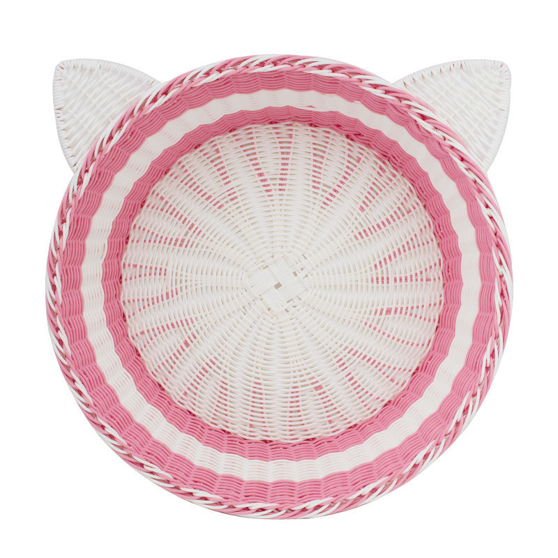 网红藤编猫窝宠物窝四季通用半封闭猫床可水洗夏季凉可狗窝窝代发