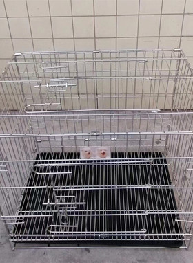 宠物不锈钢狗笼可折叠猫笼宠物犬笼泰迪比熊狗小大号笼子耐用