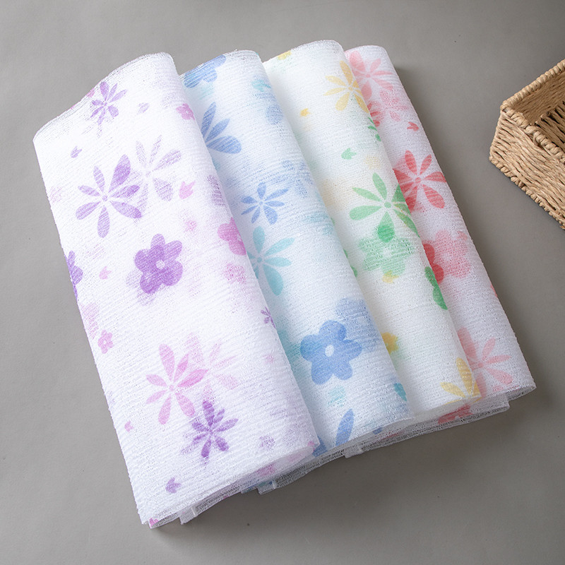 韩式搓澡巾长条洗澡巾家用强力搓泥拉背条粗纱搓后背起泡搓澡神器