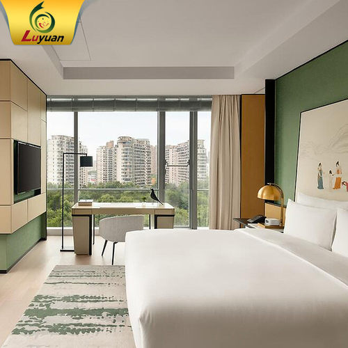 热销酒店配套沙发大床白色套装精致公寓宾馆家具标间全套专业旅馆