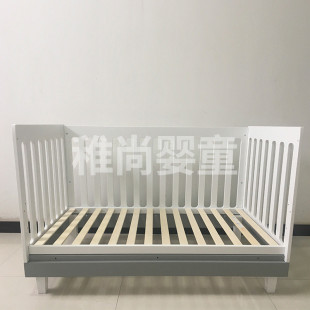 可拆卸儿童舒适松木英式 新款 睡床供应新西兰松木白色婴儿床