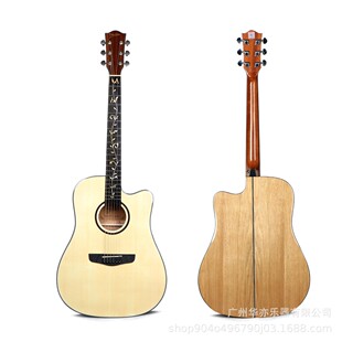 热销41寸d桶亮光云杉楸木木吉他民谣吉他可加电吉它尤克里里加加