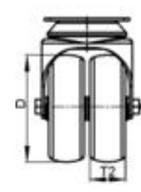 热销j-cvb60-d80-db焊接钢重型负载双轮式万向脚轮怡合达负载1750