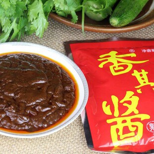 新货香其酱东北哈尔滨香辣熟酱开袋即食黄豆酱拌面香其辣酱跨境独