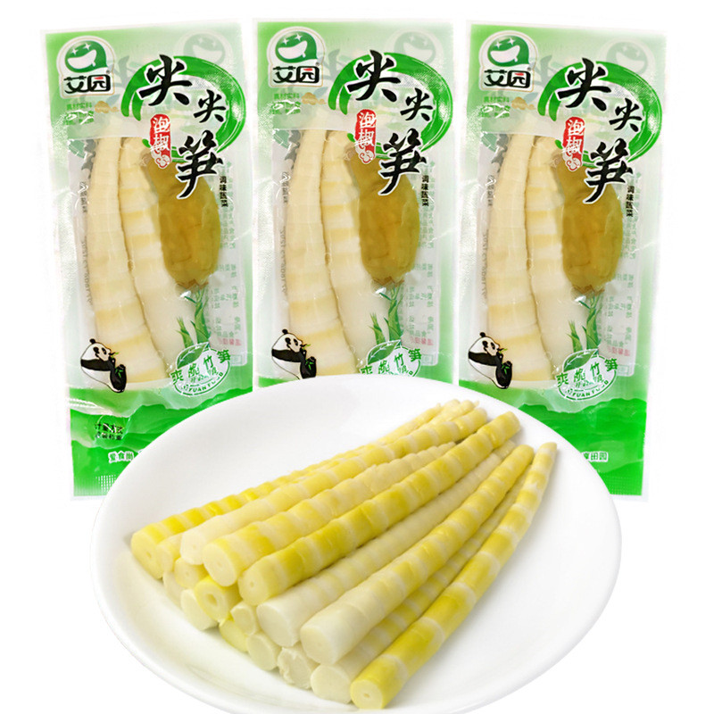 新日期艾园泡椒尖尖笋泡椒味笋尖笋干四川特产小零食节节脆爽脆嫩