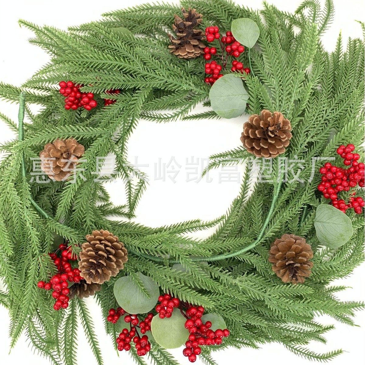 仿真松针花环人造圣诞节室内绿植墙挂圣诞装饰藤条松针花藤,鲜花速递/花卉仿真/绿植园艺,仿真绿植,淘宝优惠券,粉丝福利购,淘宝优惠卷
