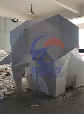 几何象泡沫雕塑pu硬化制作商场户外迎宾大型雕塑商场美陈布景