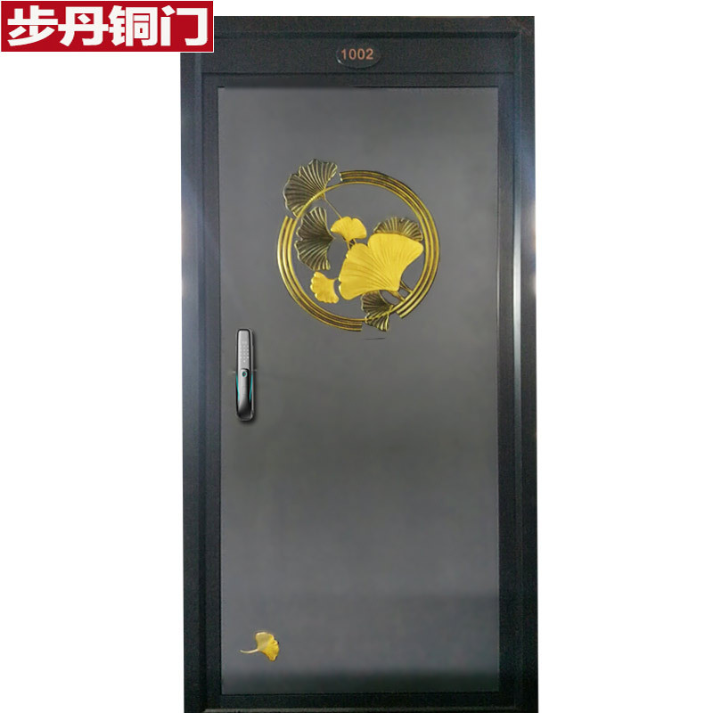 热销丹步铜门防盗门入户门单开门不锈钢门自建房家用门别墅大门进