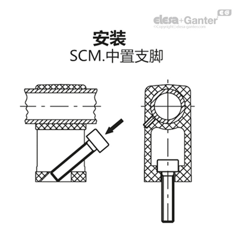 ElesaGanter伊莉莎冈特M.1043-SCM带中间手柄的管状手柄高科技
