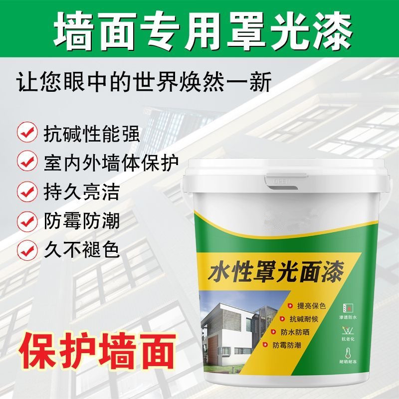 丙烯水性透明防水墙面乳胶漆保护膜不伤墙防脏防水哑光罩面面油