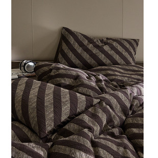 南加全棉四件套北欧棕榈空气层大提花豹纹尼尔床单被套1.8m床笠款