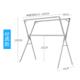 晾衣架落地双杆式 不锈钢折叠x型凉衣架晒架简易阳台晒衣架晾衣杆