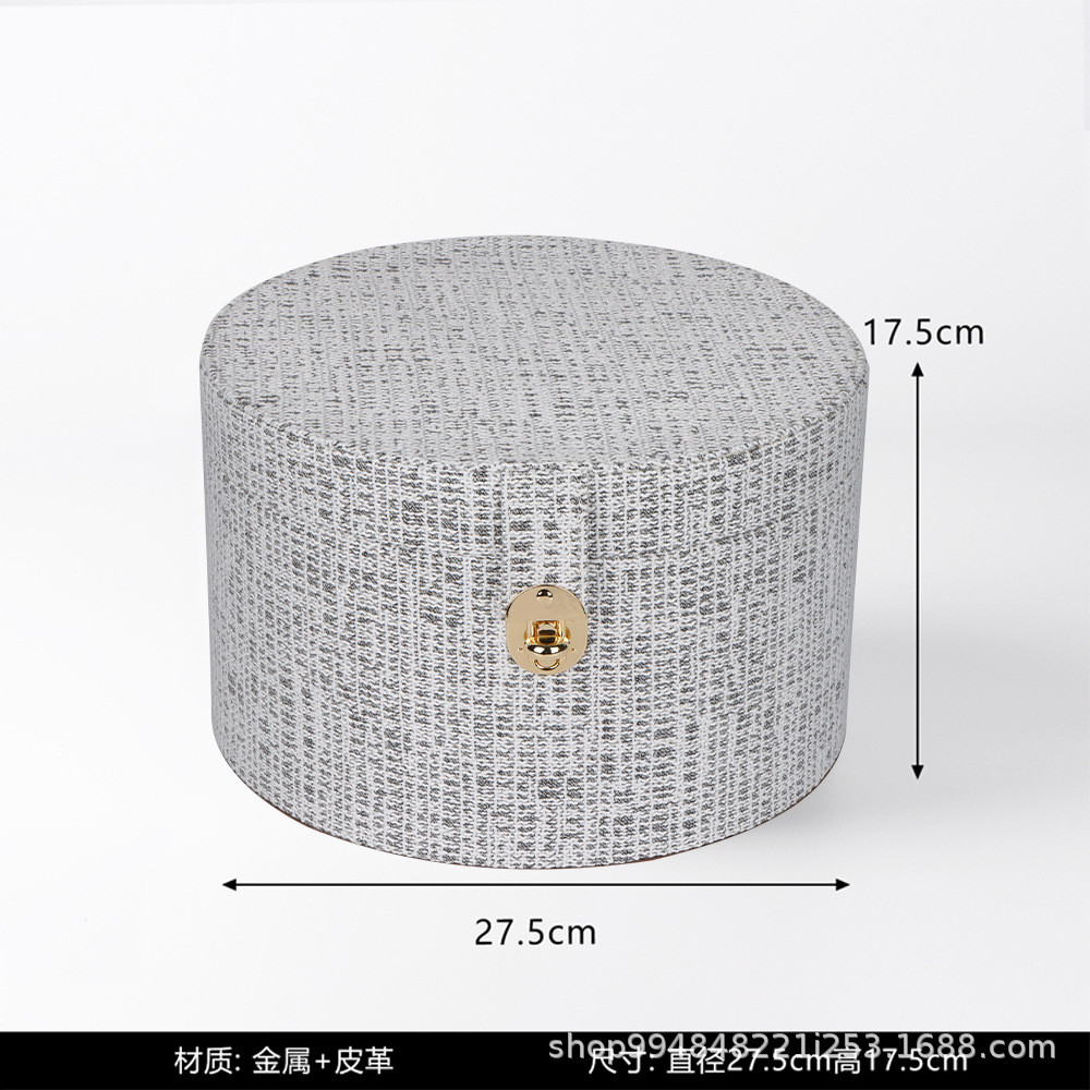 轻奢高档样板间售楼处衣帽间装饰收纳盒衣柜布艺收纳箱软装摆件品