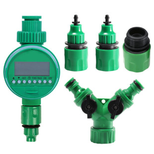 园林自动灌溉控制器家庭自动浇花器三叉定时器加英文版快接套装