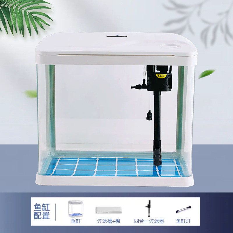 热弯小鱼缸生态造景水草玻璃鱼缸家用客厅桌面乌龟水族箱批发