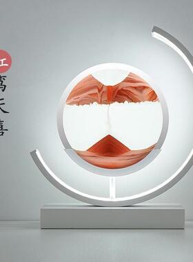 流沙触摸生财摆件家居创意客厅办公室桌面乔迁新居商务礼品招财