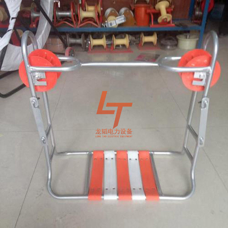 热销电缆通信施工双轮线路吊椅高空作业座椅高空用滑椅滑板钢绞线