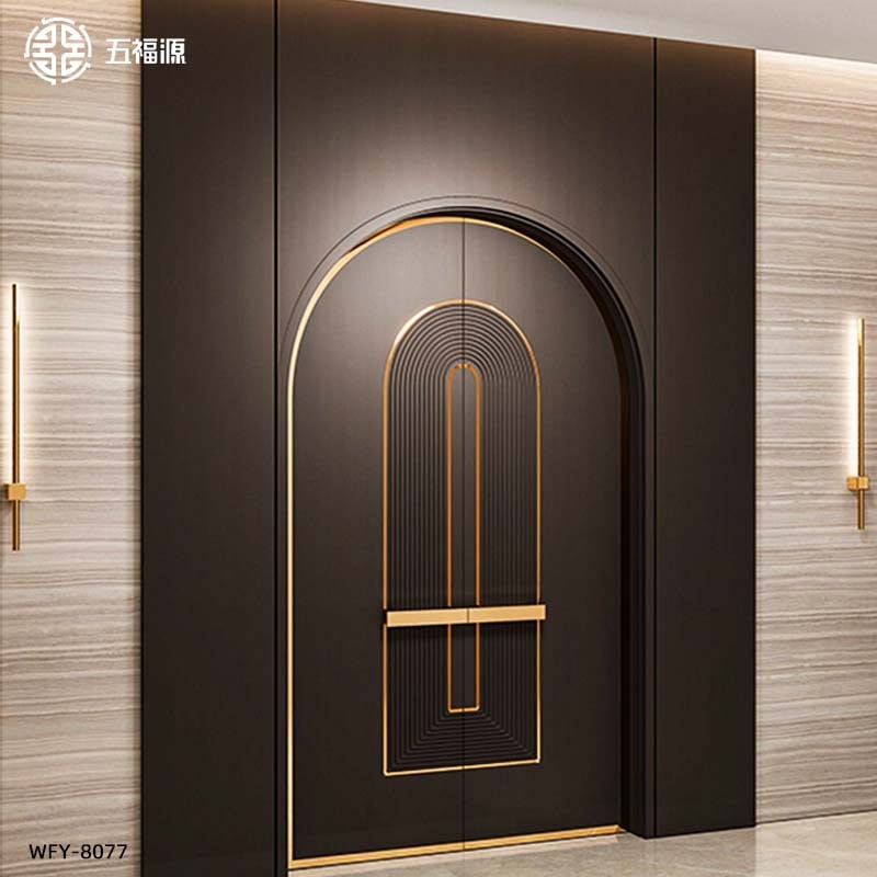 热销现代菲尔特庭院自建房大门别墅大门进户门铸铝门甲级防盗门入