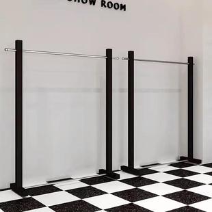 服装 店陈列货架子 店展示架不锈钢黑色简约落地式 中岛挂衣架男女装