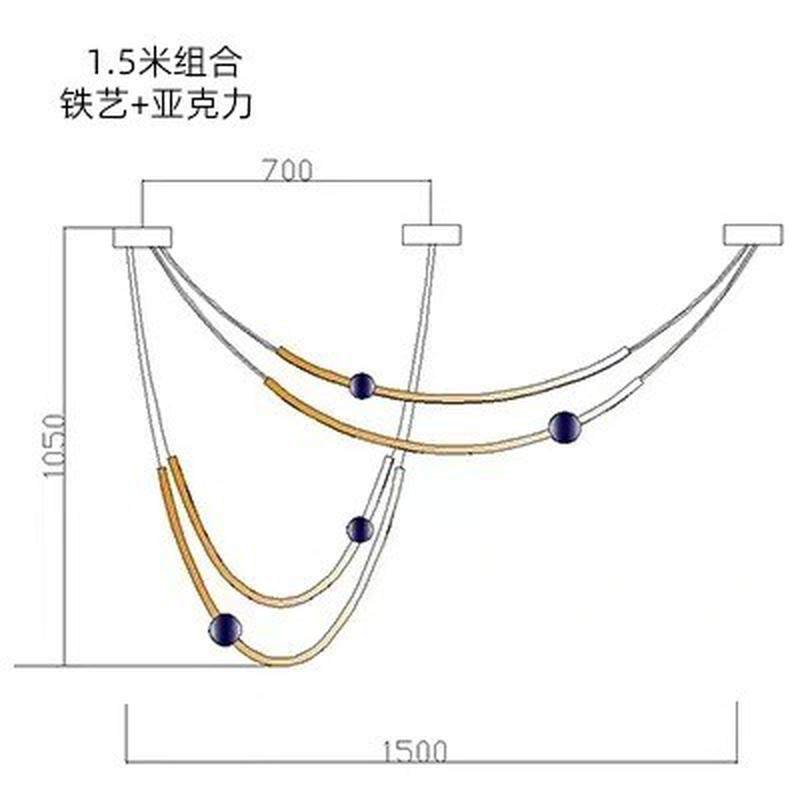 北欧后现代设计师线条吊灯简约轻奢创意餐厅吧台前台艺术长条吊灯,家装灯饰光源,餐厅吊灯,淘宝优惠券,粉丝福利购,淘宝优惠卷