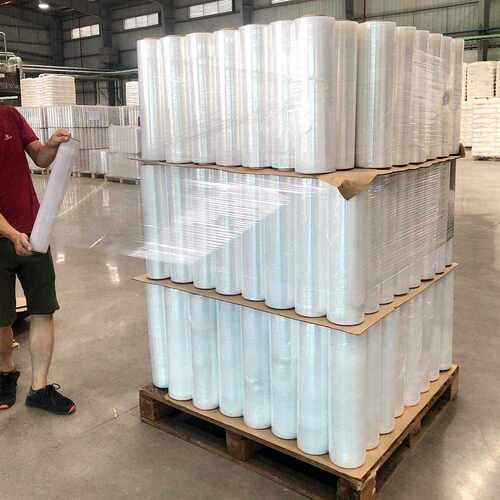 热销缠绕膜工业保护薄膜超强拉伸膜 塑料薄膜宽50cm（4卷装米足）