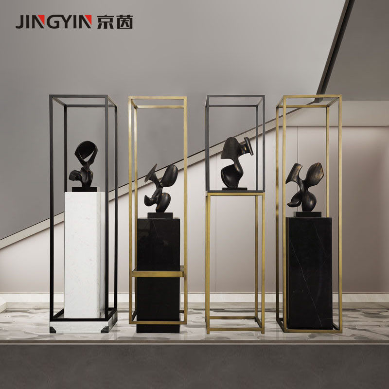 雕塑台摆件大理石底座售楼处酒店大堂落地基座商业大厅装饰摆台,家居饰品,落地摆件,淘宝优惠券,粉丝福利购,淘宝优惠卷