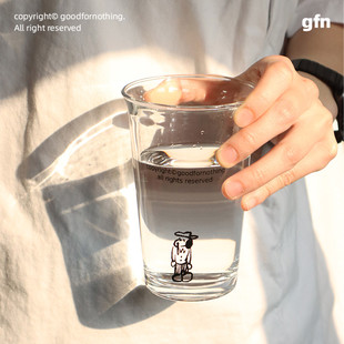 goodfornothing一无是处原创小狗玻璃杯礼盒套装小酒杯果汁饮料杯