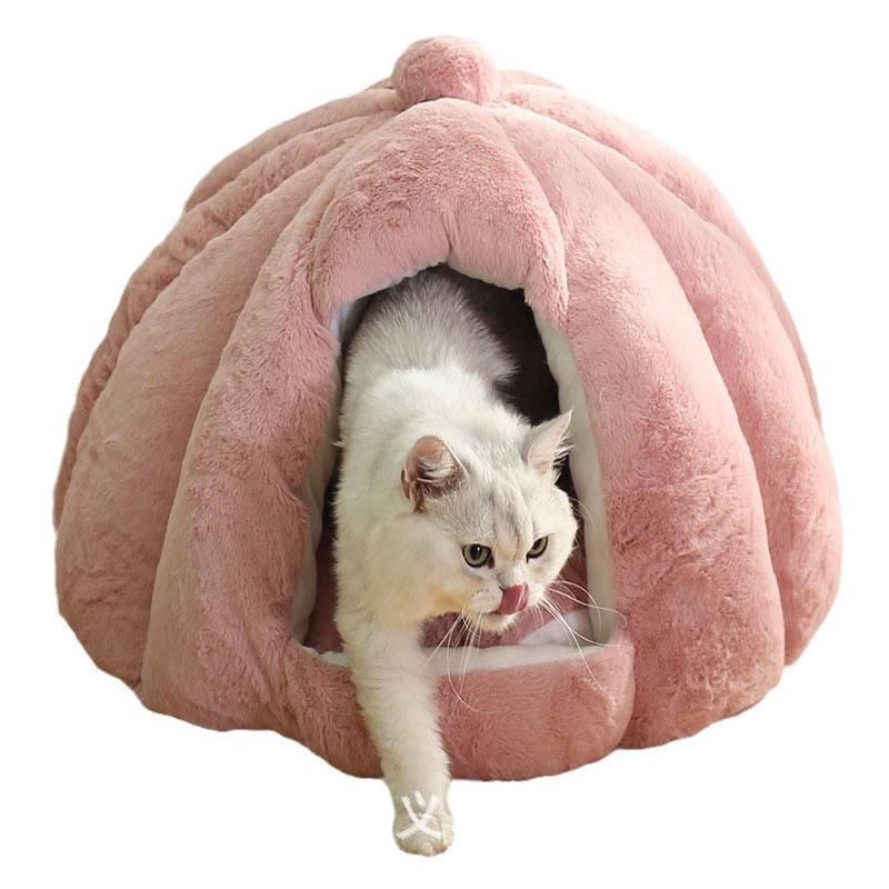 宠物窝冬季保暖猫窝狗窝半封闭蒙古包猫窝柔软猫咪窝