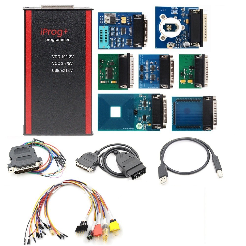 热卖8个适配器iProgProIMMO/Radio/ResetECU编程器V89IProg+