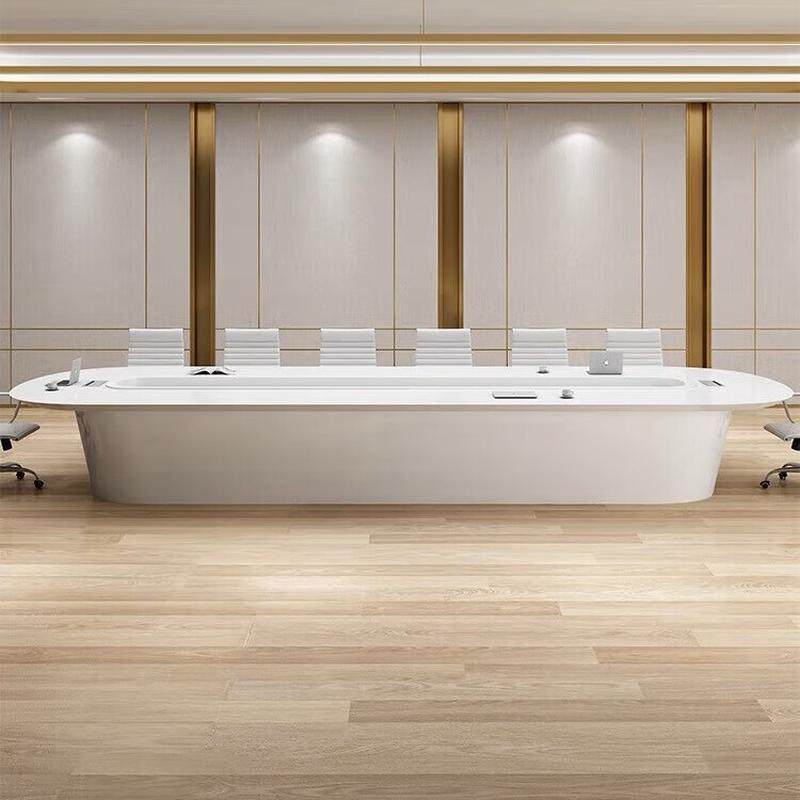 烤漆会议桌长桌简约现代时尚办公大型桌子会议室批发洽谈桌椅组合