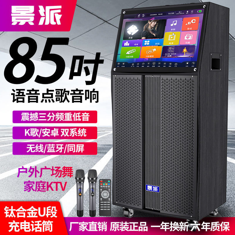 广场舞音响带视频家用K歌卡拉OK点歌机户外移动直播声卡拉杆音箱