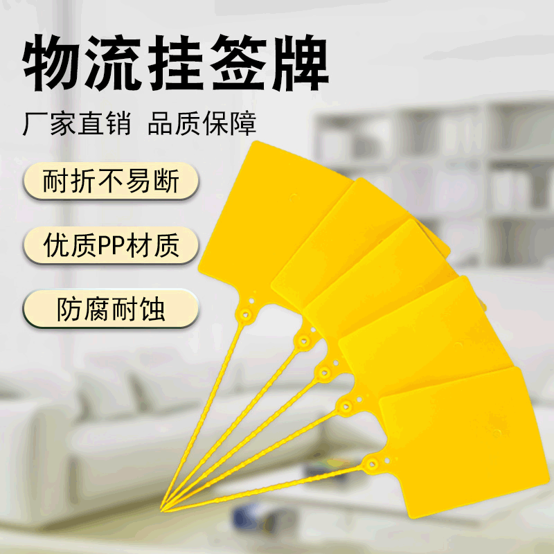 百锐力pvc物流标签快递吊牌可手写一次性挂牌封条锁防盗封签热销