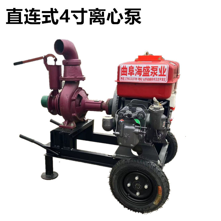 热销6寸市政汽油吸污水泵自抽水泵手推款应急排涝柴油机水泵