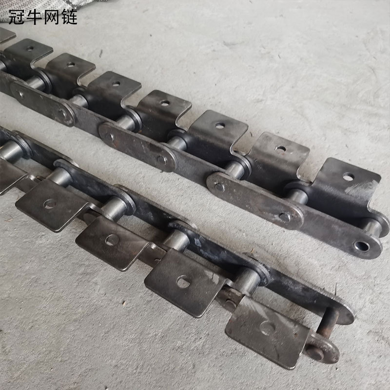 大节距弯板链条P100重型工业传动链C2082C2062双节距滚子输送链条