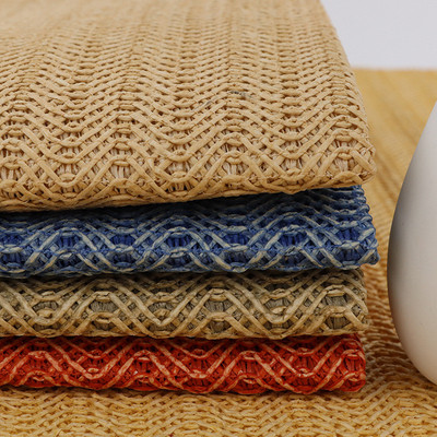 pp功能织工艺布料草编拉菲草编织染色/沙发/鞋材/功能性装饰面料