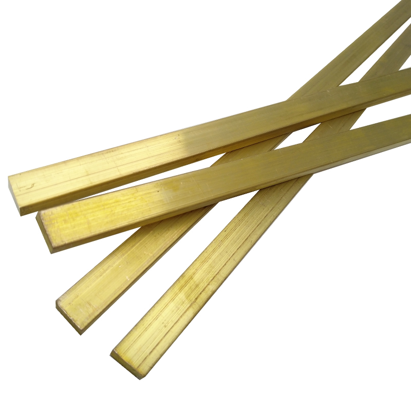 黄铜排扁实心h59黄铜方条h62黄铜板黄铜棒条纯铜零切cnc四方铜棒