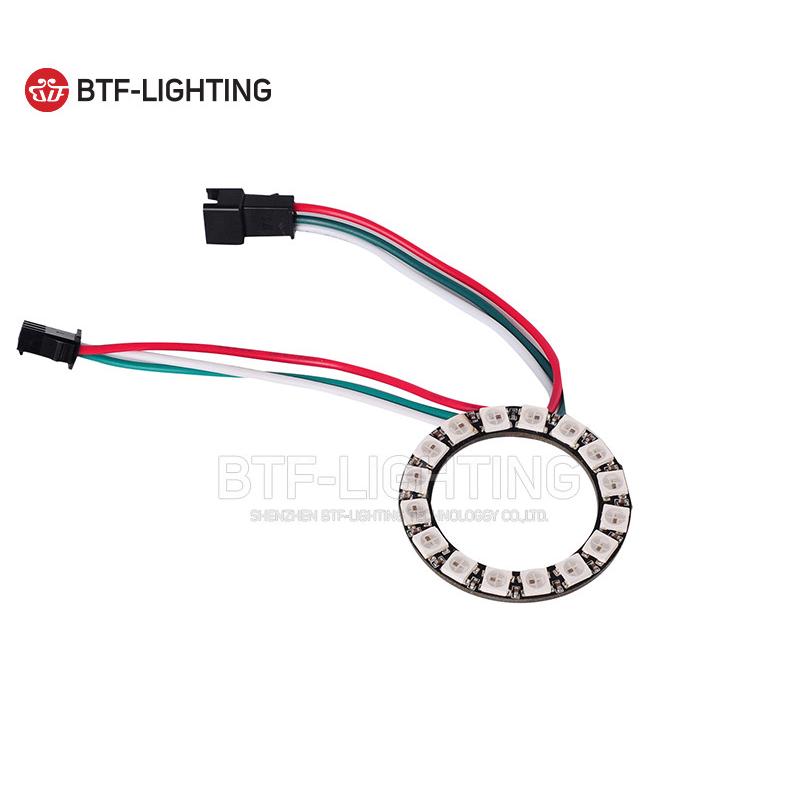 LED16位WS2812b内置5050RGB全彩驱动圆形开发板灯环5V原创设计款