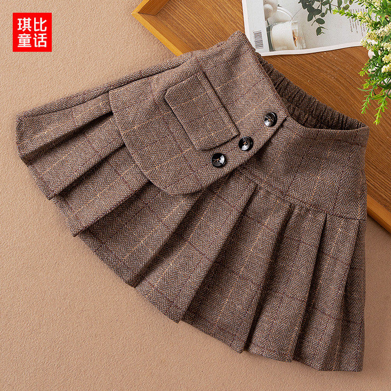 秋冬2024新款韩版儿童毛呢子洋气春秋女孩百褶裙,童装/婴儿装/亲子装,半身裙,淘宝优惠券,粉丝福利购,淘宝优惠卷