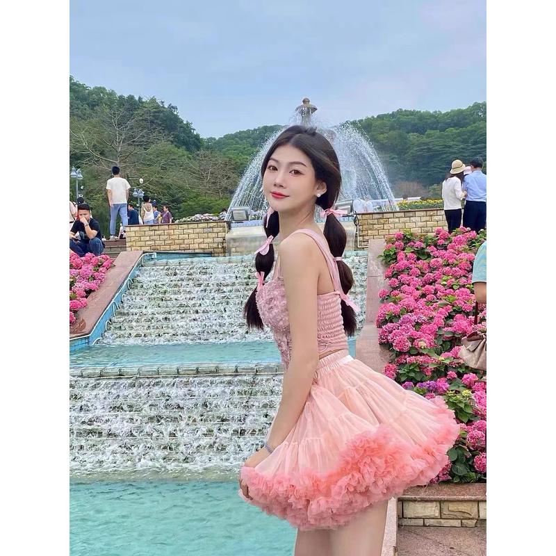 大人tutu裙兔兔裙夏季甜美在逃公主网纱成人凸凸裙演出