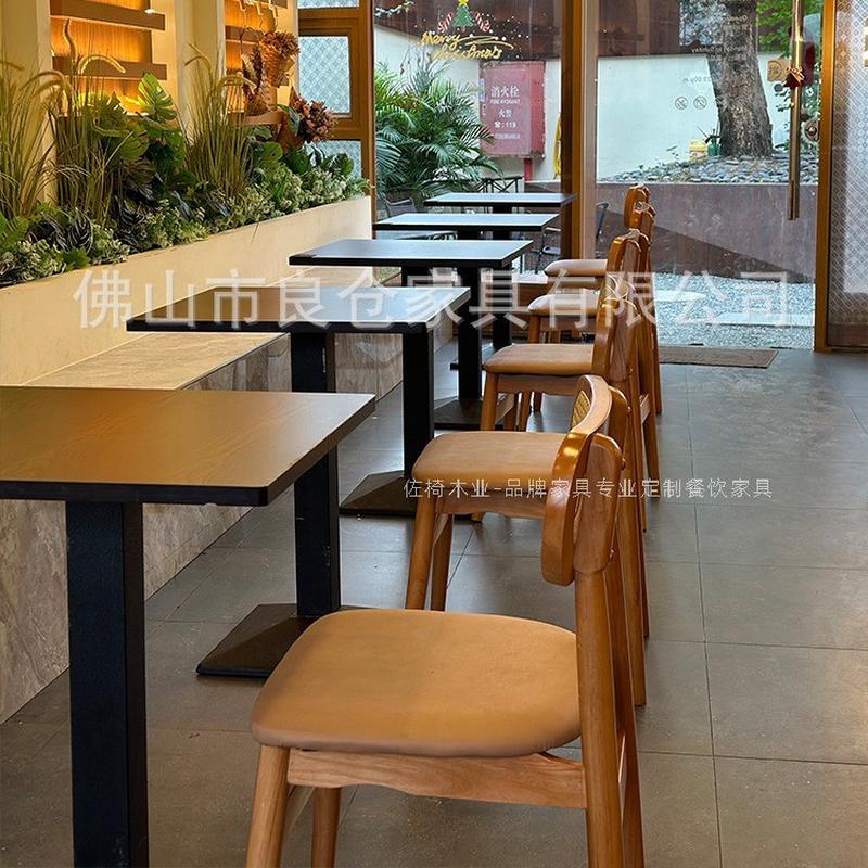 北欧日式实木餐椅白橡靠背复古皮布艺椅子简约设计原木家用餐桌椅