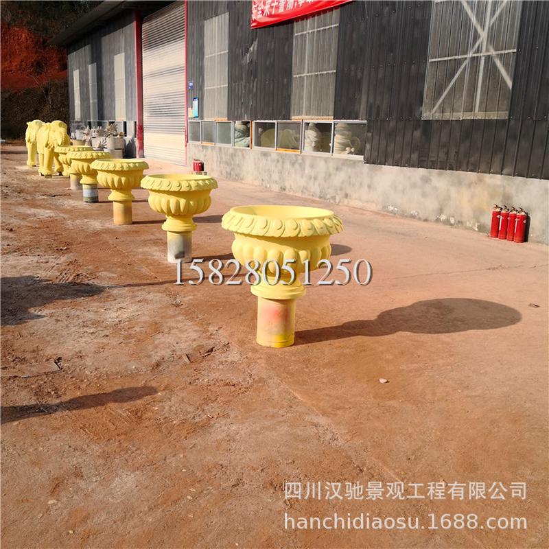 乐山玻璃钢现有模具花盆玻璃钢仿砂岩花盆玻璃钢花盆真石漆
