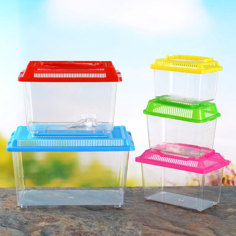 厂家批发中小爬虫饲养盒提塑料鱼缸乌龟缸透明宠物盒号手运输盒