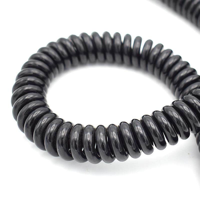 现货批发22芯tpu黑色弹簧线护套pe外径6.5mm电源线长度可定制,电子/电工,护套线,淘宝优惠券,粉丝福利购,淘宝优惠卷