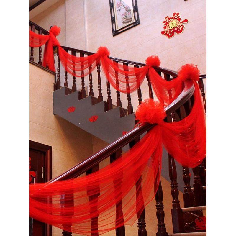 热销婚礼纱幔结婚楼梯扶手装饰红纱婚房布置吊顶拱门婚婚庆用品纱,节庆用品/礼品,礼花/礼炮,淘宝优惠券,粉丝福利购,淘宝优惠卷