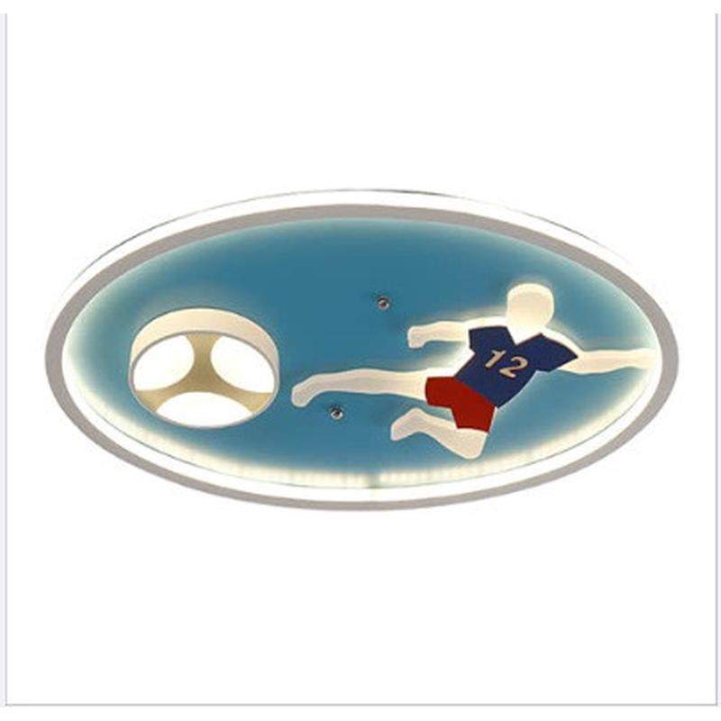 儿童房吸顶灯男孩 创意薄船舵蓝色led卧室灯卡通地中海风格灯具