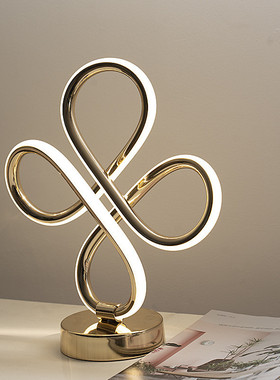 led台灯白色桌灯金色高亮小台灯书黑色氛围灯艺术现代简约